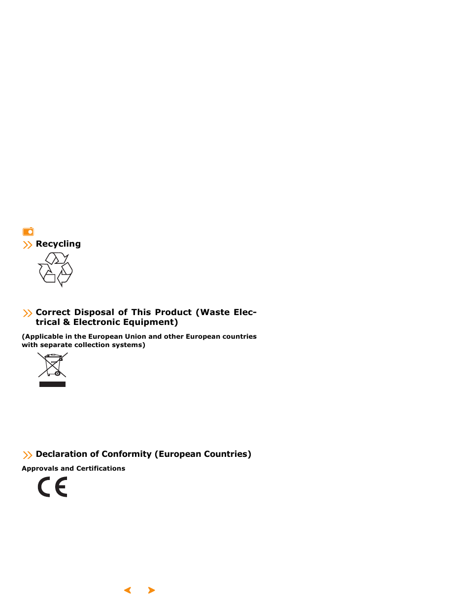 Recycling, Declaration of conformity (european countries), Radio frequency emissions | Samsung SPP 2040 User Manual | Page 76 / 81