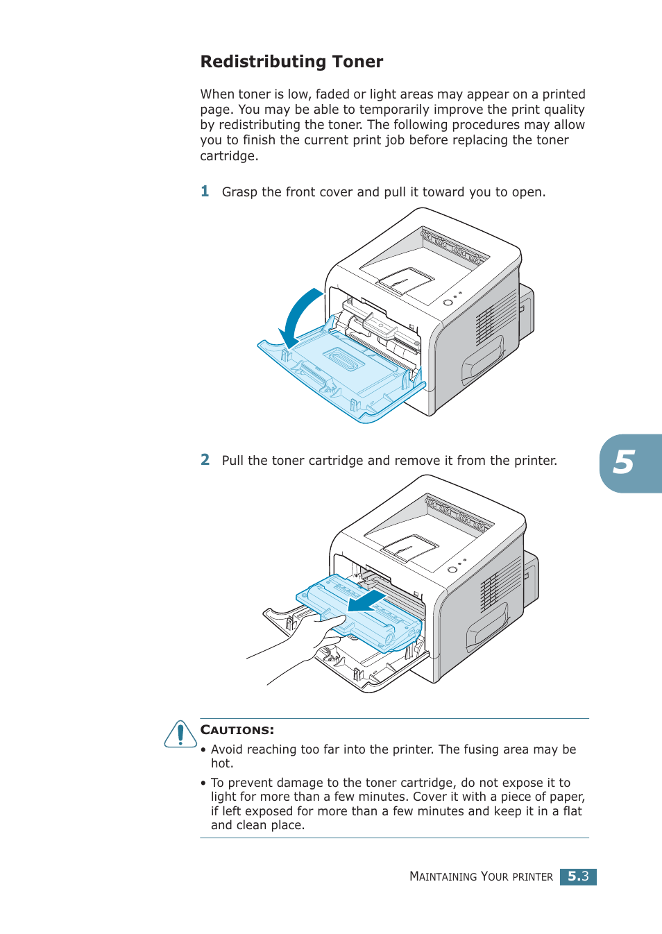 Redistributing toner | Samsung ML-2251NP User Manual | Page 108 / 203