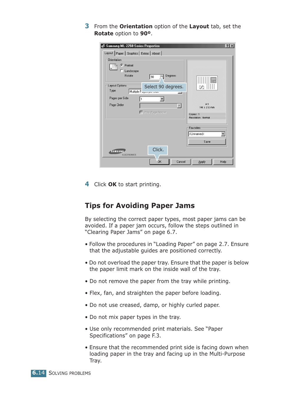 Tips for avoiding paper jams | Samsung ML-2251NP User Manual | Page 129 / 203