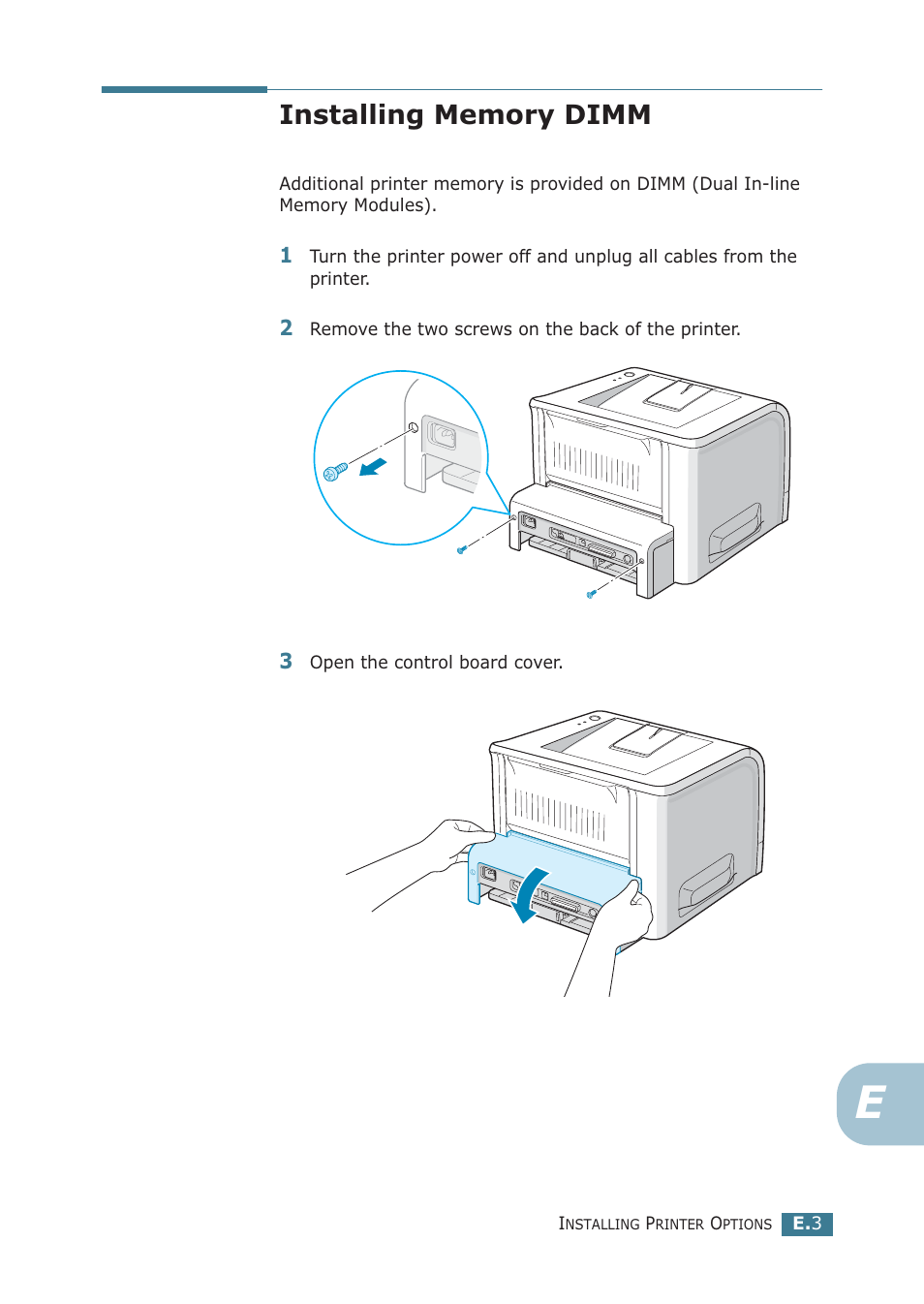 Installing memory dimm | Samsung ML-2251NP User Manual | Page 180 / 203