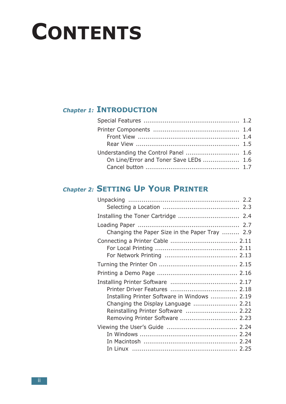 Samsung ML-2251NP User Manual | Page 3 / 203