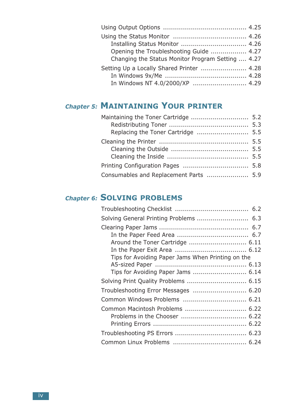 Samsung ML-2251NP User Manual | Page 5 / 203