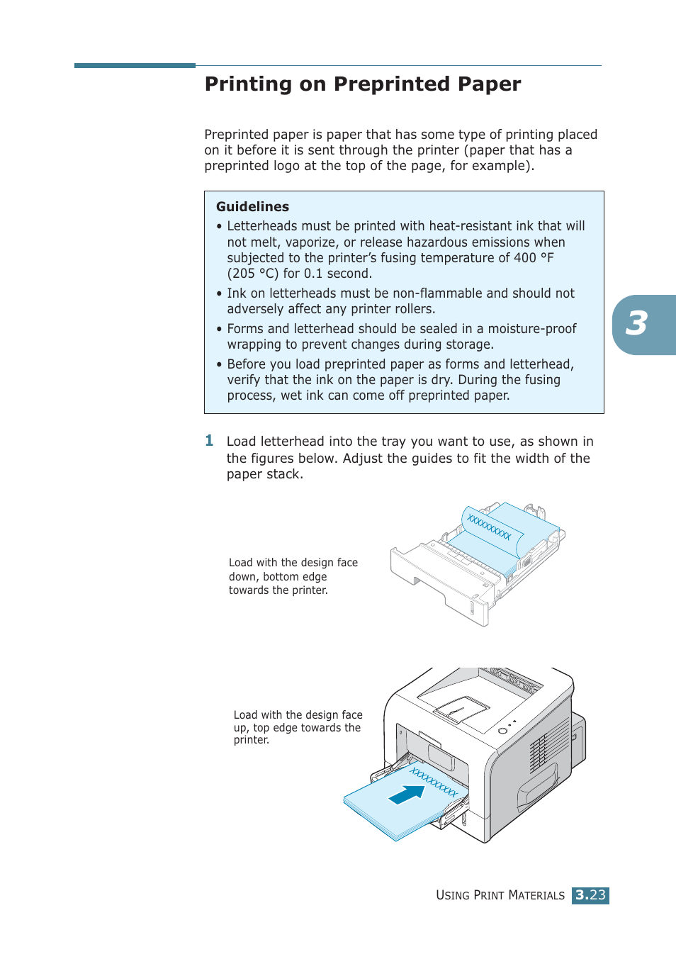 Printing on preprinted paper | Samsung ML-2251NP User Manual | Page 74 / 203