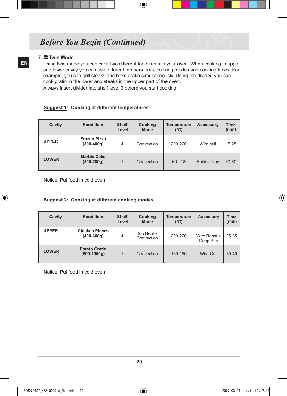 Before you begin (continued) | Samsung BT62CDBST User Manual | Page 22 / 52