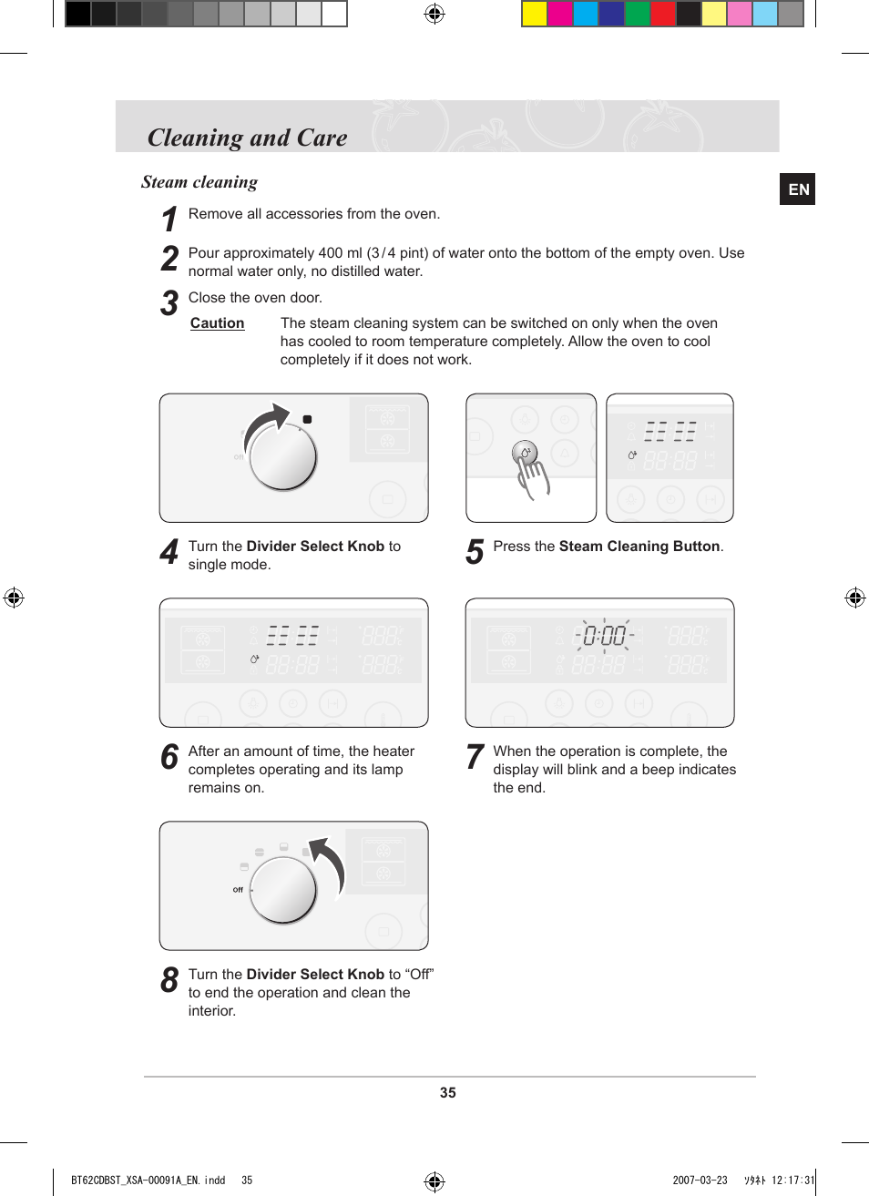 Cleaning and care | Samsung BT62CDBST User Manual | Page 37 / 52