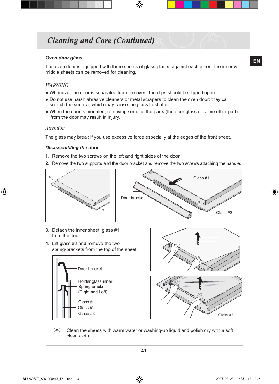 Cleaning and care (continued) | Samsung BT62CDBST User Manual | Page 43 / 52