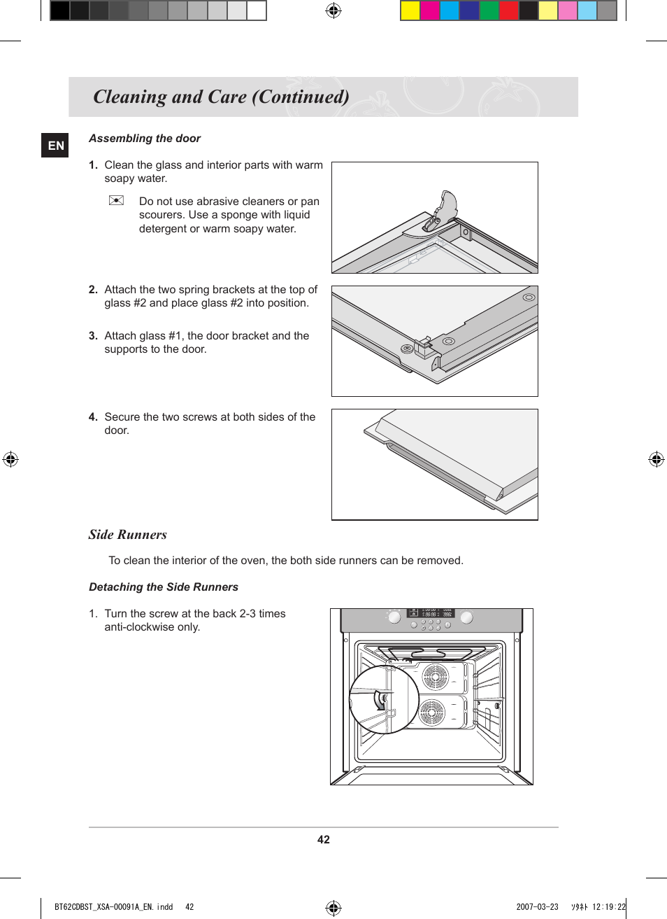 Cleaning and care (continued) | Samsung BT62CDBST User Manual | Page 44 / 52