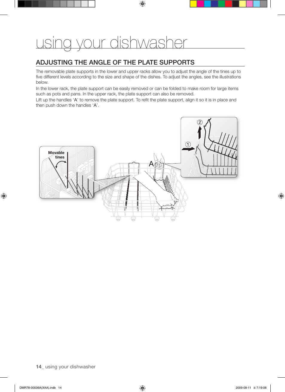 Using your dishwasher | Samsung DMR78 Series User Manual | Page 14 / 30