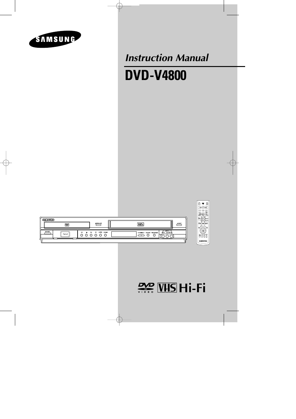 Samsung DVD-V4800 User Manual | 41 pages