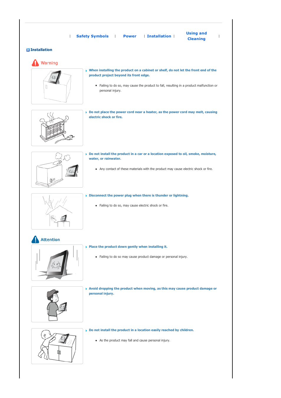 Installation | Samsung SPF-72H User Manual | Page 4 / 24