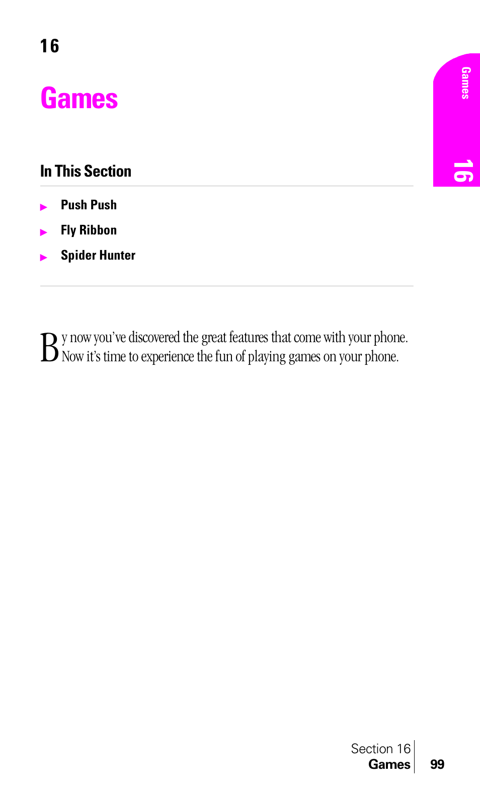 Games | Samsung A460 User Manual | Page 101 / 129