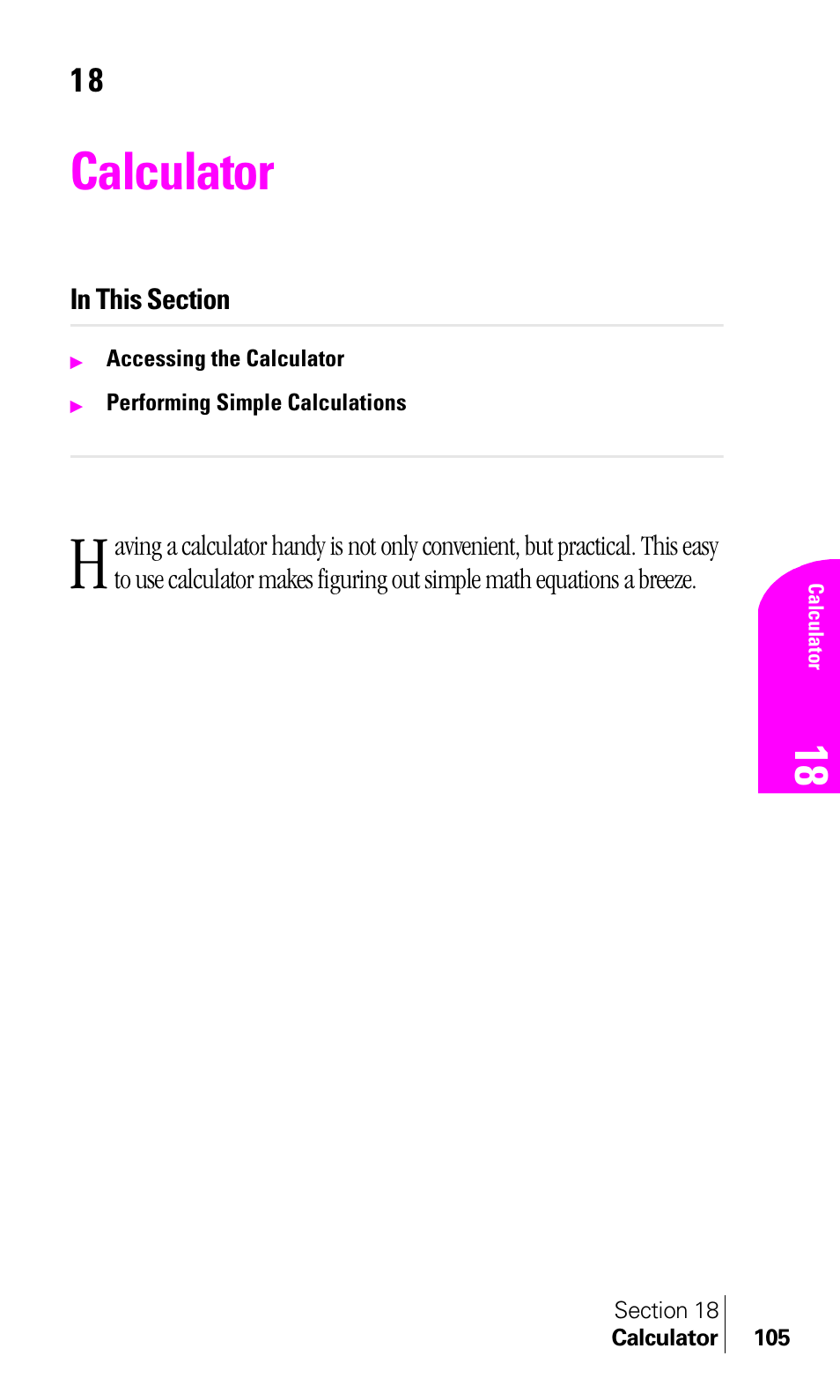 Calculator | Samsung A460 User Manual | Page 107 / 129