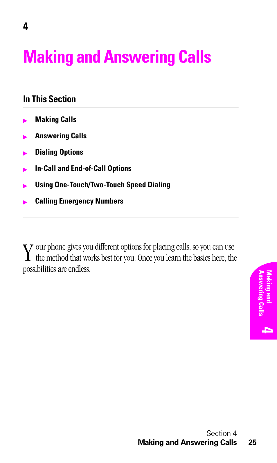 Making and answering calls | Samsung A460 User Manual | Page 27 / 129