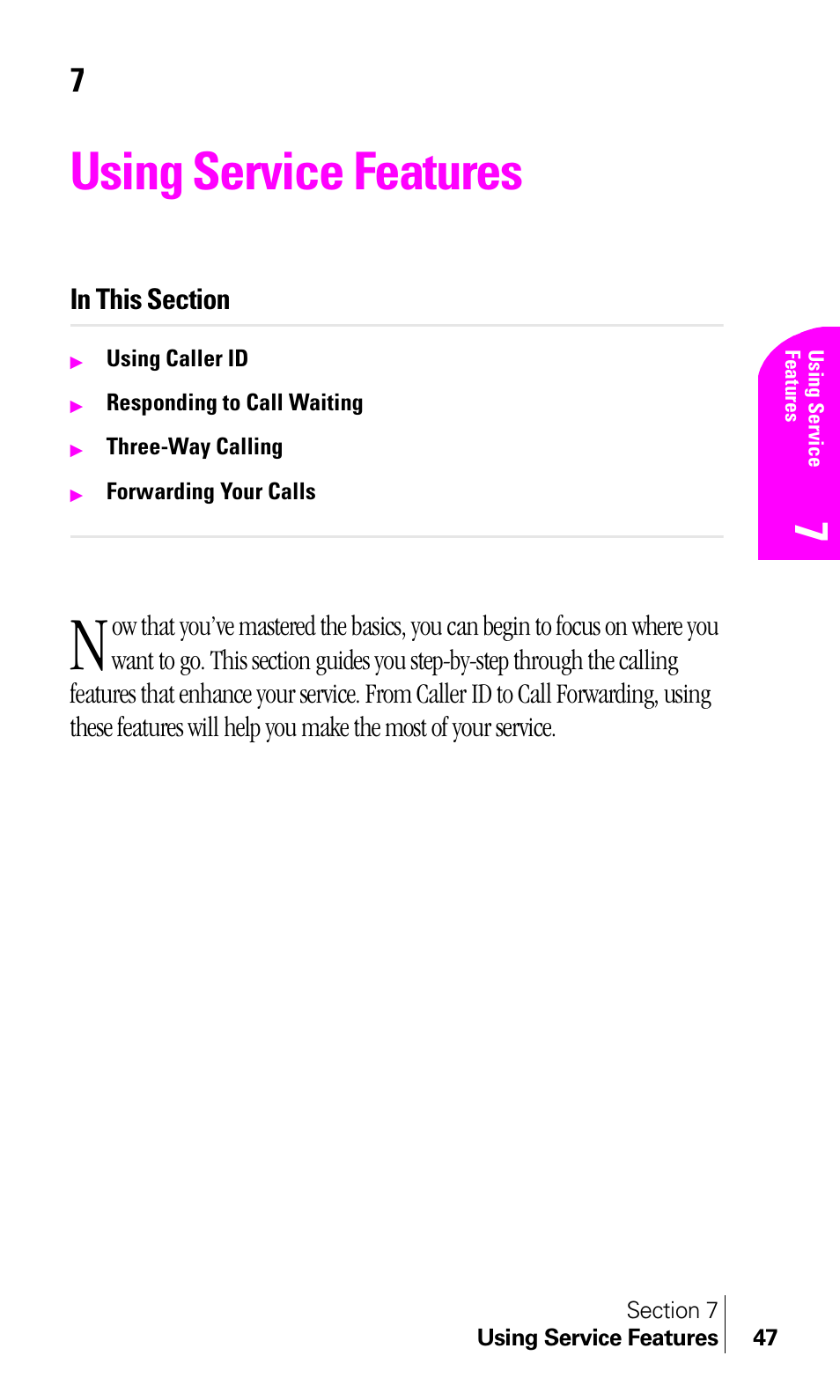 Using service features | Samsung A460 User Manual | Page 49 / 129