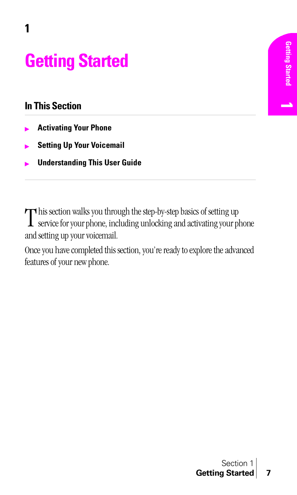 Getting started | Samsung A460 User Manual | Page 9 / 129