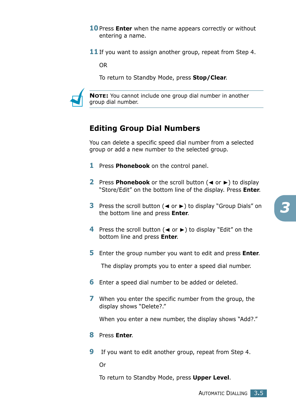 Editing group dial numbers | Samsung SCX-4116 User Manual | Page 187 / 210