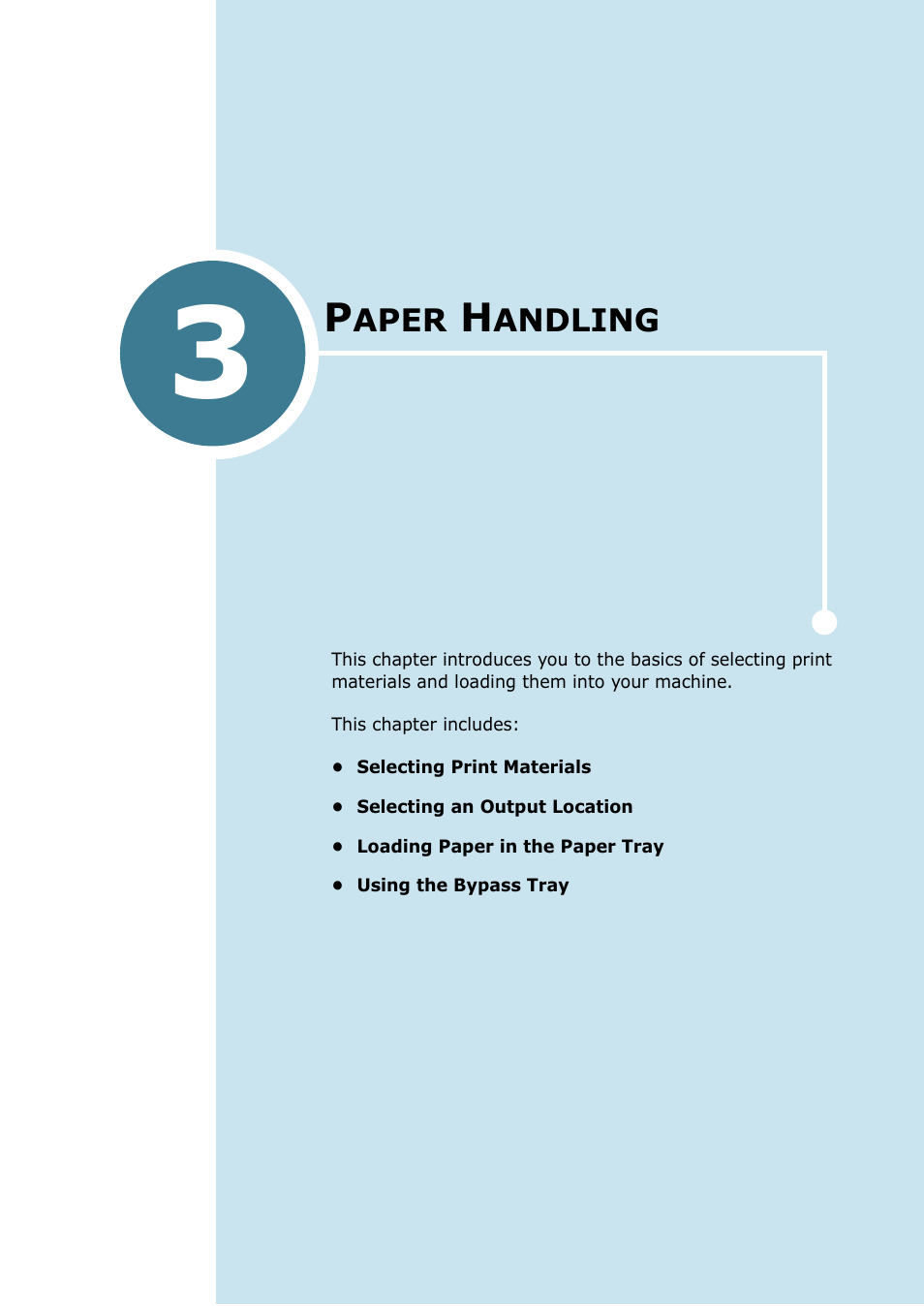 Paper handling, Chapter 3, Aper | Andling | Samsung SCX-4116 User Manual | Page 52 / 210