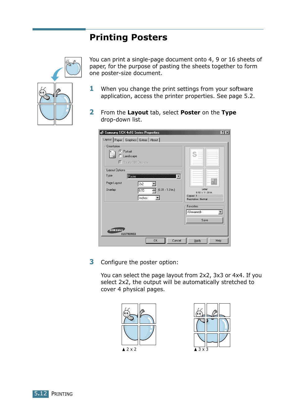 Printing posters | Samsung SCX-4116 User Manual | Page 87 / 210