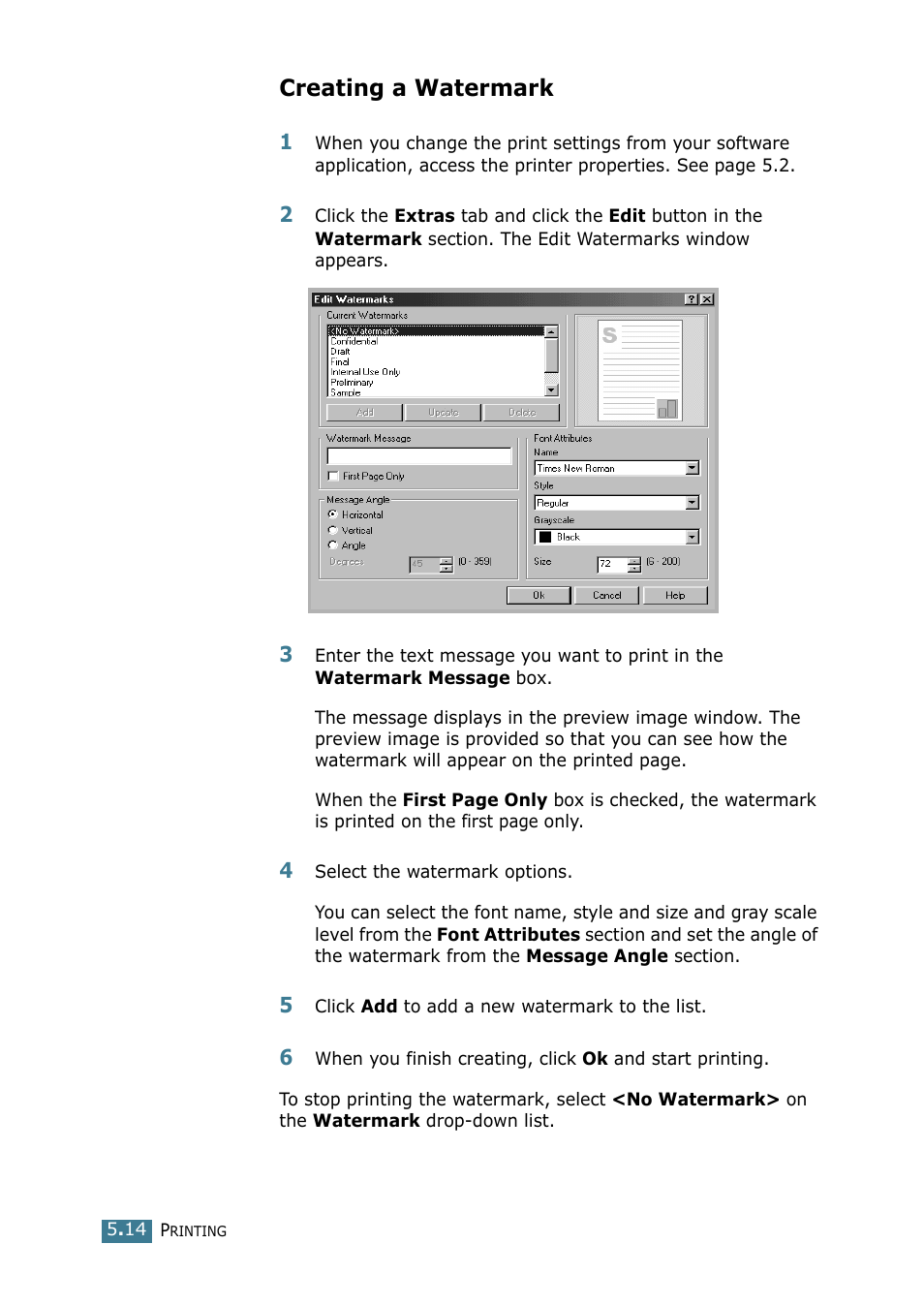 Creating a watermark | Samsung SCX-4116 User Manual | Page 89 / 210