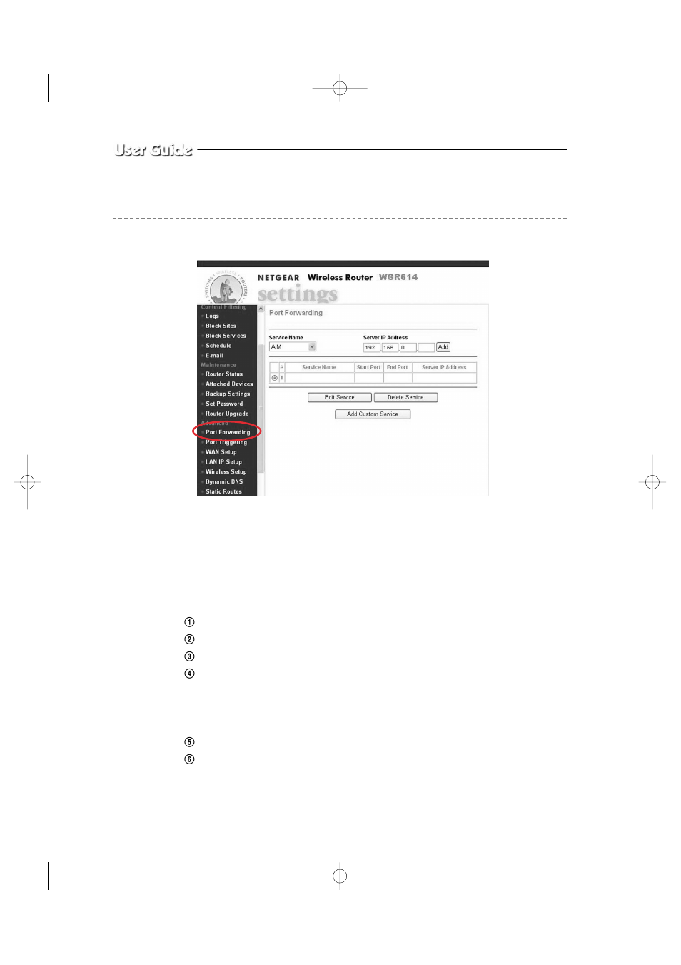 Step-by-step setup example of ip router, Netgear model wgr614v4 | Samsung Color Dual Quad Network Observation System SSC21WEB User Manual | Page 100 / 103