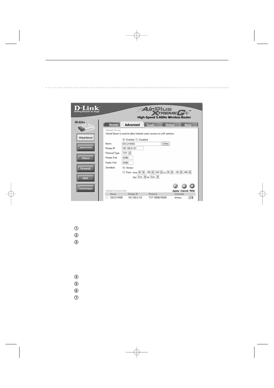 Step-by-step setup example of ip router, D-link model di-624 | Samsung Color Dual Quad Network Observation System SSC21WEB User Manual | Page 101 / 103