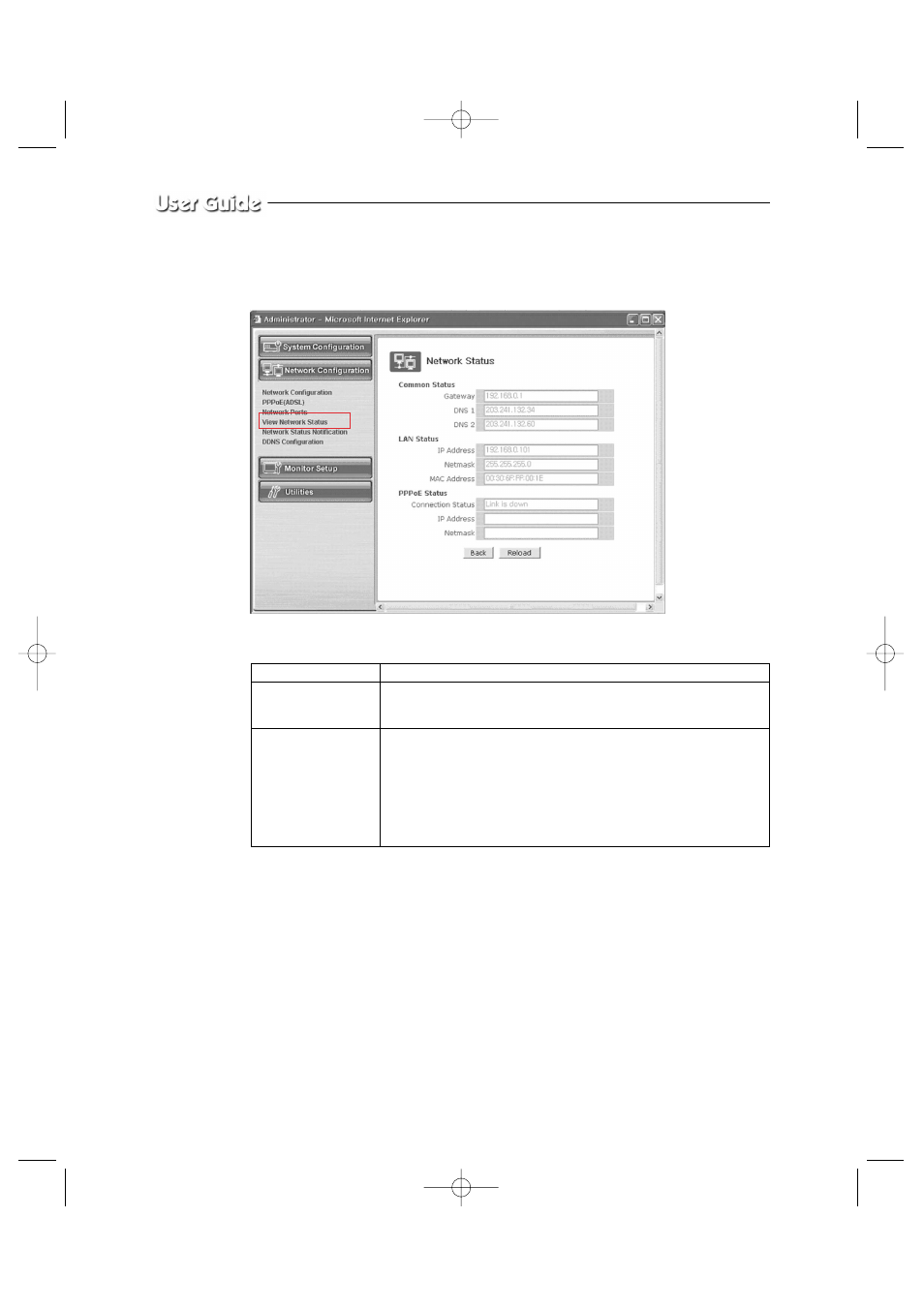 View network status, Network status notification | Samsung Color Dual Quad Network Observation System SSC21WEB User Manual | Page 68 / 103