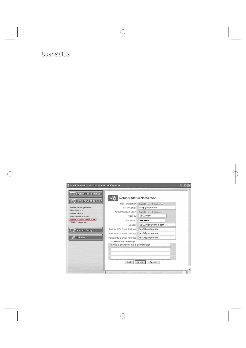 Samsung Color Dual Quad Network Observation System SSC21WEB User Manual | Page 70 / 103