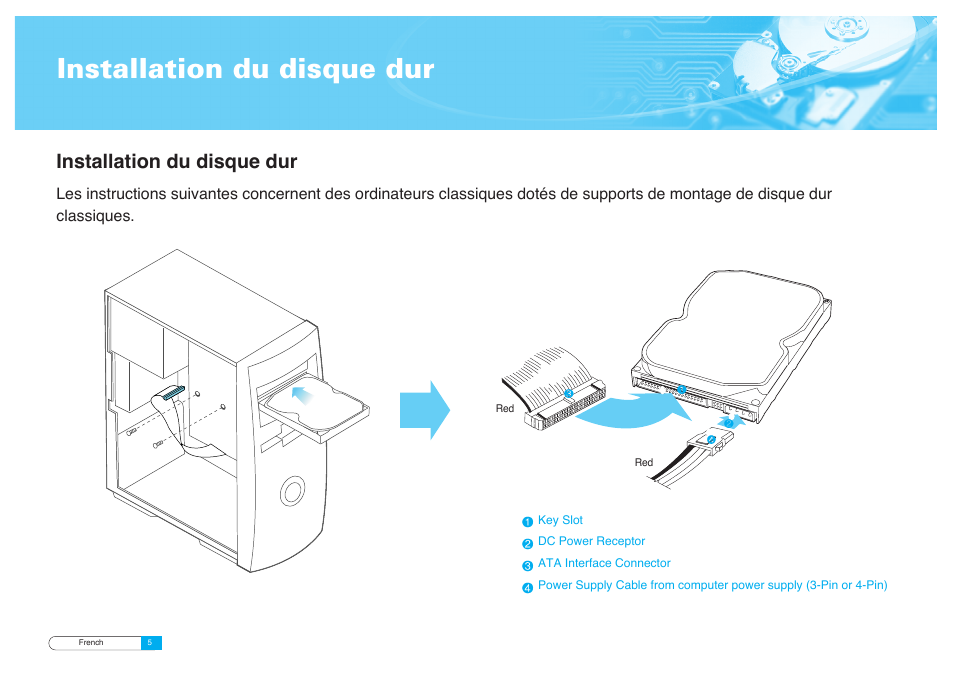 Installation du disque dur | Samsung BF68-00160B User Manual | Page 15 / 60