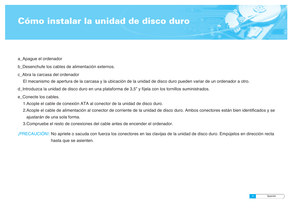 Cómo instalar la unidad de disco duro | Samsung BF68-00160B User Manual | Page 32 / 60