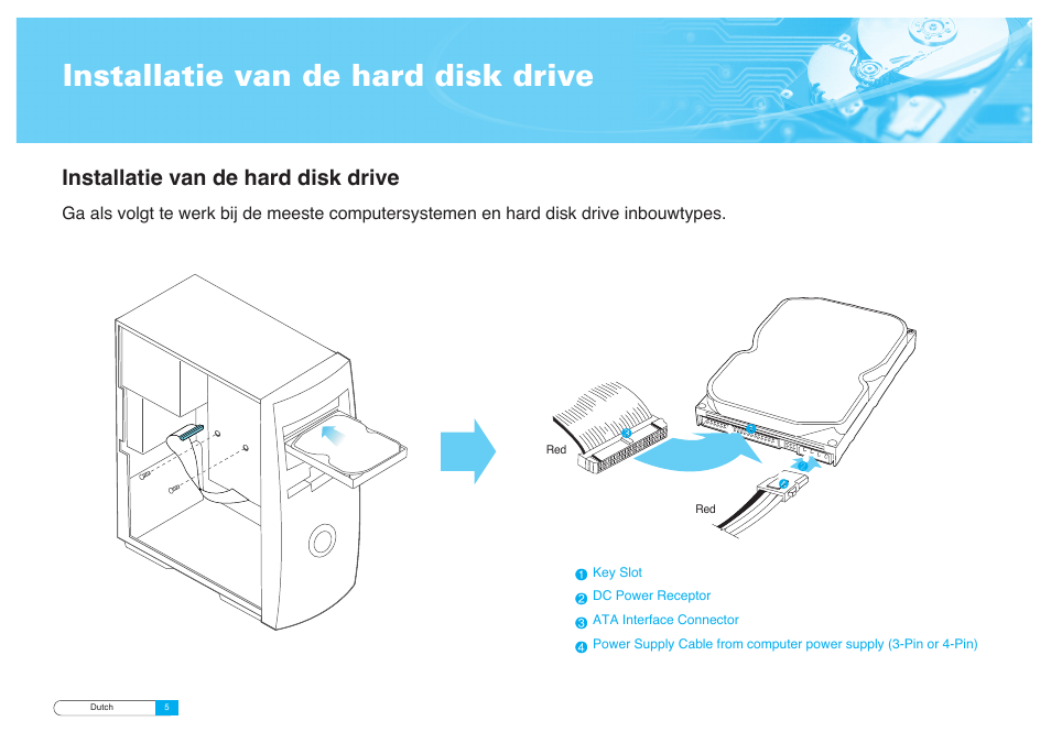 Installatie van de hard disk drive | Samsung BF68-00160B User Manual | Page 39 / 60