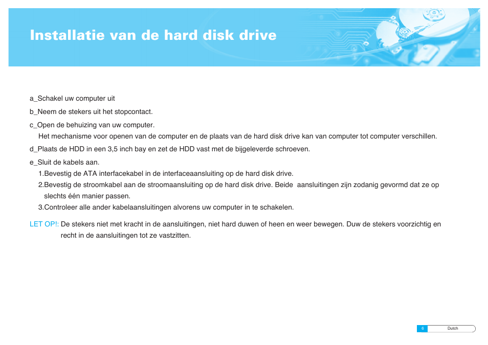 Installatie van de hard disk drive | Samsung BF68-00160B User Manual | Page 40 / 60