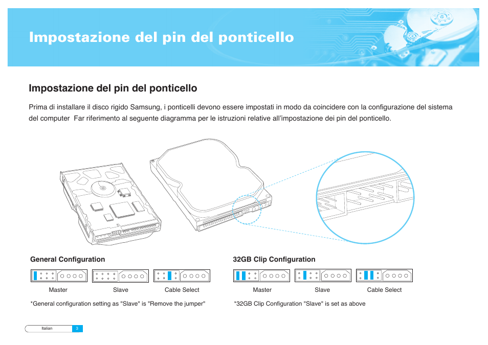 Impostazione del pin del ponticello | Samsung BF68-00160B User Manual | Page 45 / 60