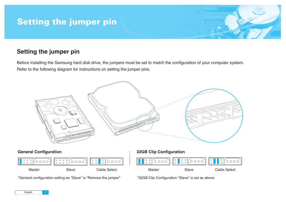 Setting the jumper pin | Samsung BF68-00160B User Manual | Page 5 / 60