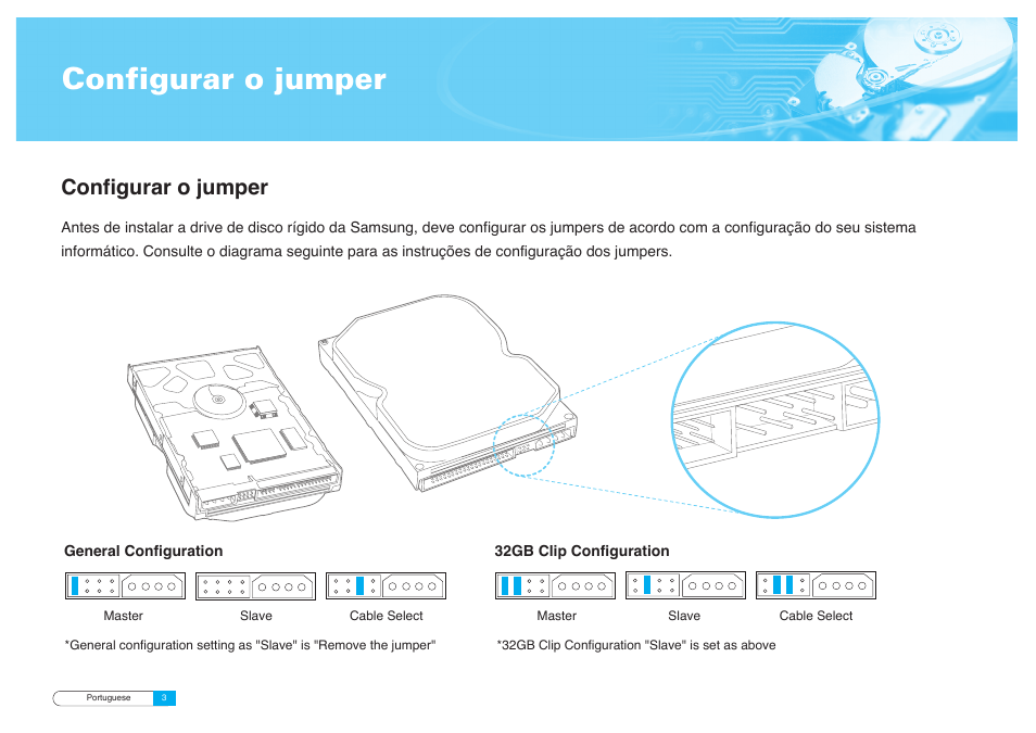 Configurar o jumper | Samsung BF68-00160B User Manual | Page 53 / 60