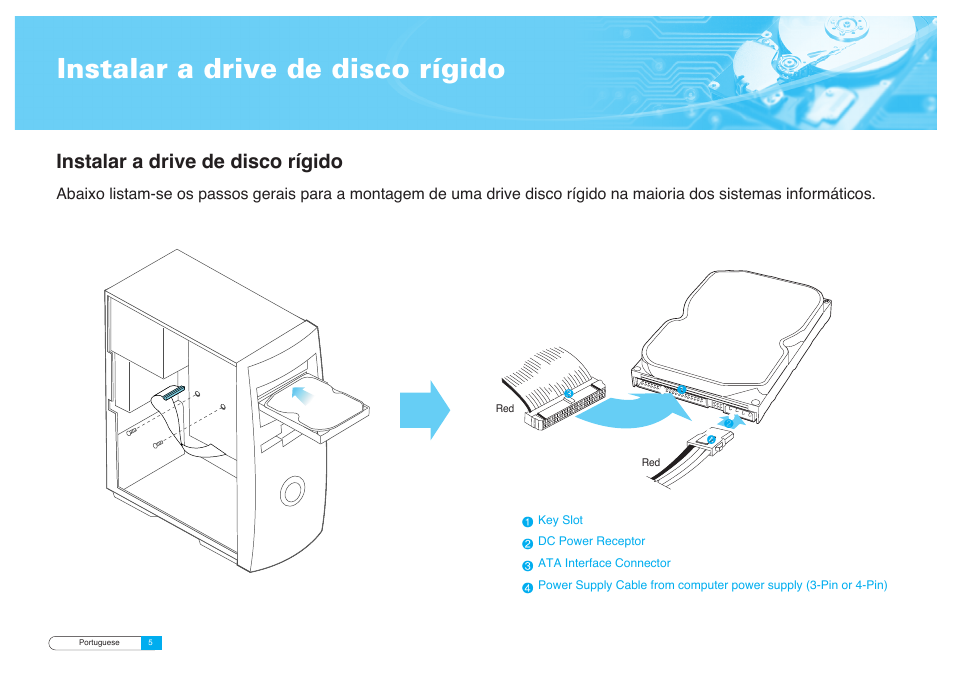 Instalar a drive de disco rígido | Samsung BF68-00160B User Manual | Page 55 / 60