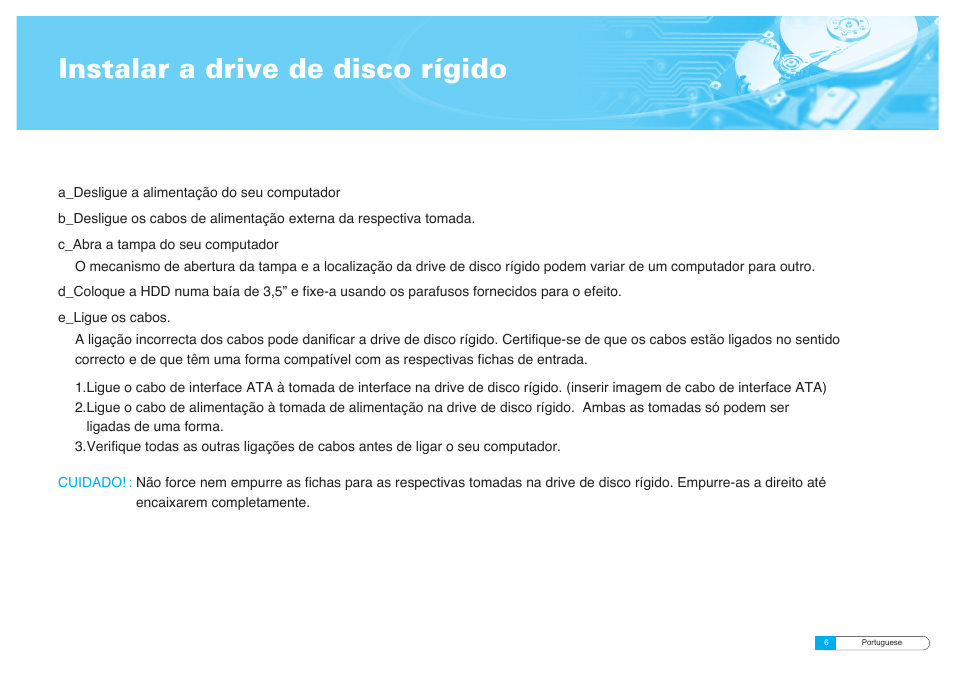 Instalar a drive de disco rígido | Samsung BF68-00160B User Manual | Page 56 / 60