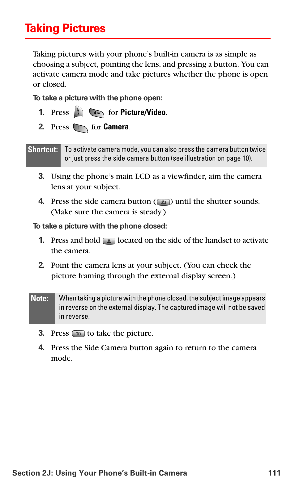 Taking pictures | Samsung VM-A680 User Manual | Page 119 / 224