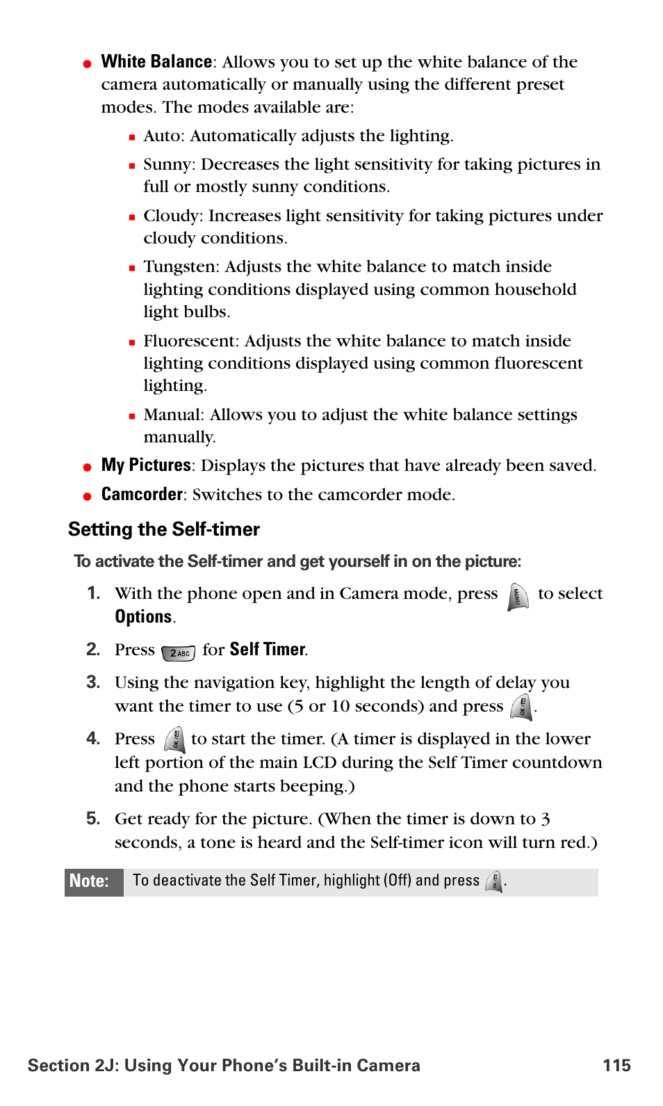 Setting the self-timer | Samsung VM-A680 User Manual | Page 123 / 224