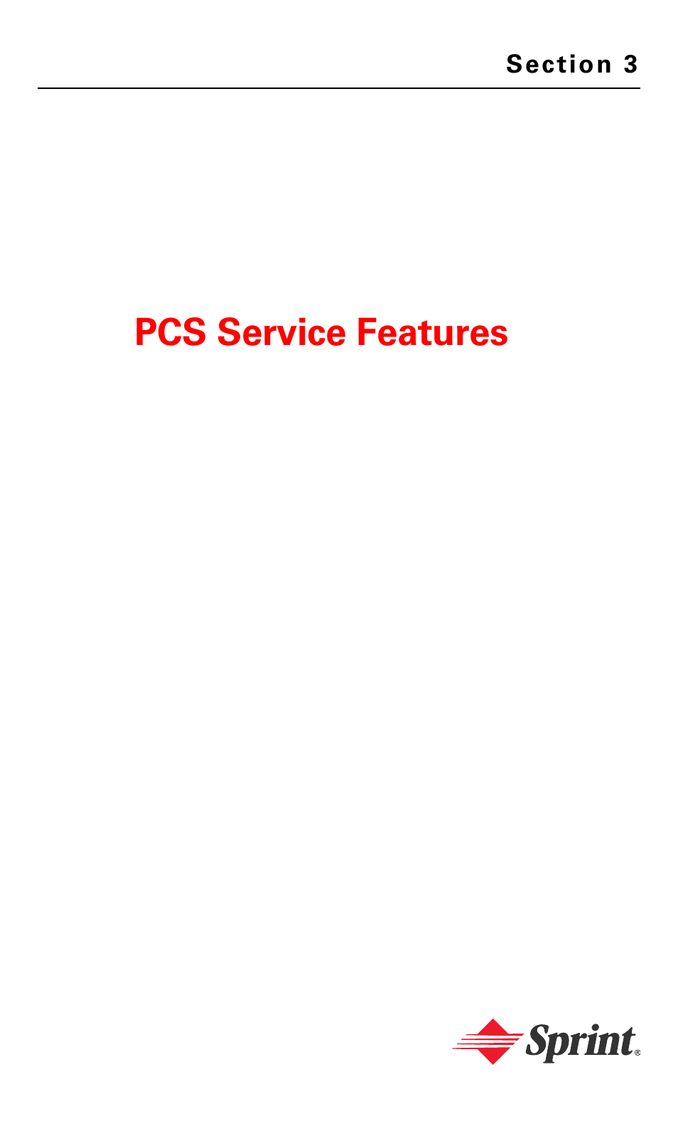 Pcs service features, Section 3: pcs service features | Samsung VM-A680 User Manual | Page 133 / 224