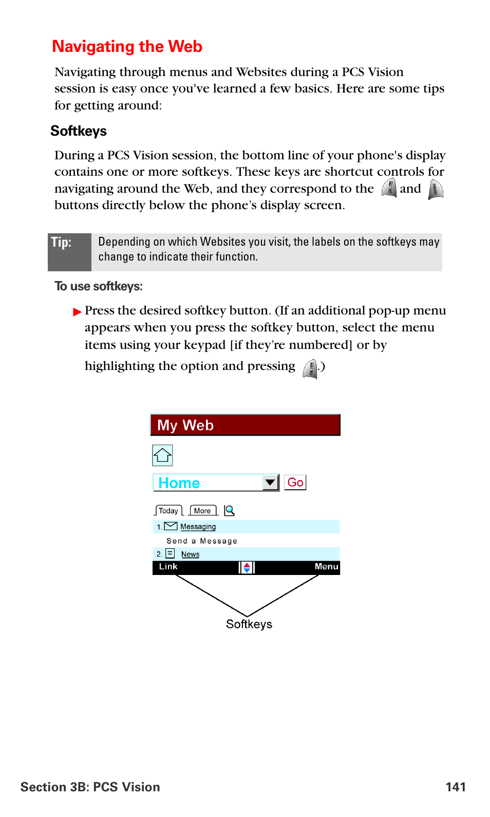 Navigating the web | Samsung VM-A680 User Manual | Page 149 / 224