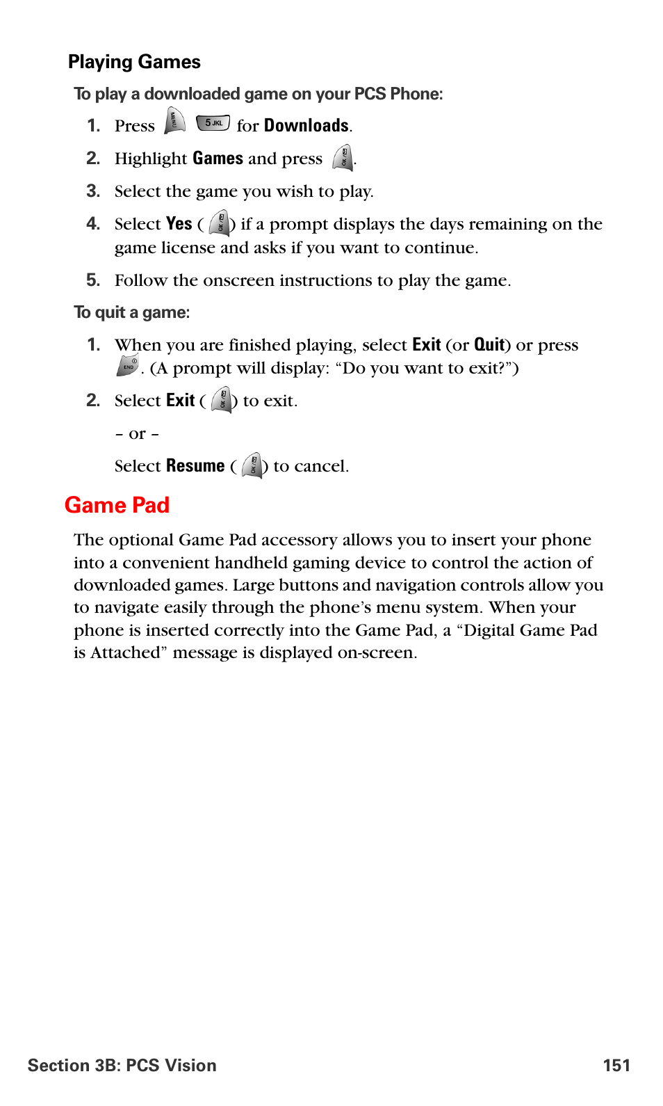 Game pad | Samsung VM-A680 User Manual | Page 159 / 224