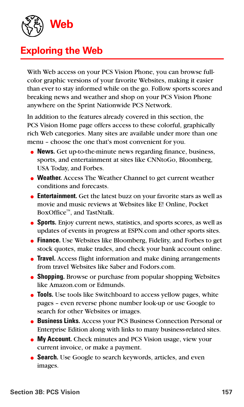Exploring the web, And tastntalk | Samsung VM-A680 User Manual | Page 165 / 224