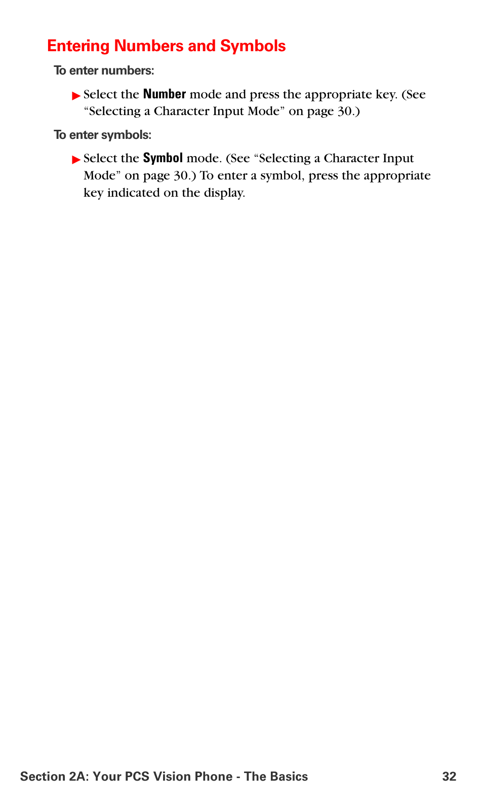 Entering numbers and symbols | Samsung VM-A680 User Manual | Page 40 / 224