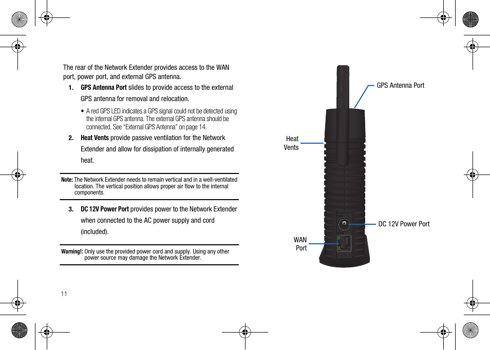 Components - rear view | Verizon Network Extender User Manual | Page 13 / 66