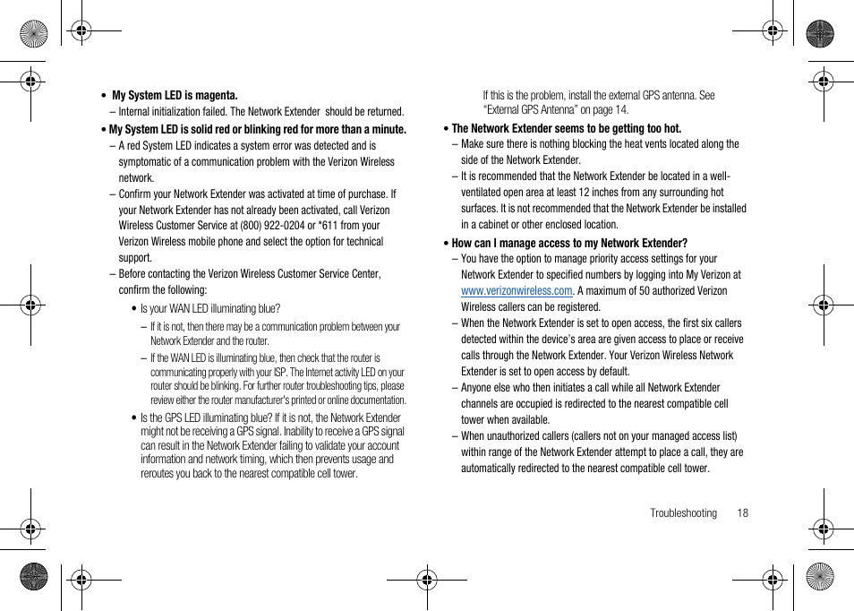 Verizon Network Extender User Manual | Page 20 / 66