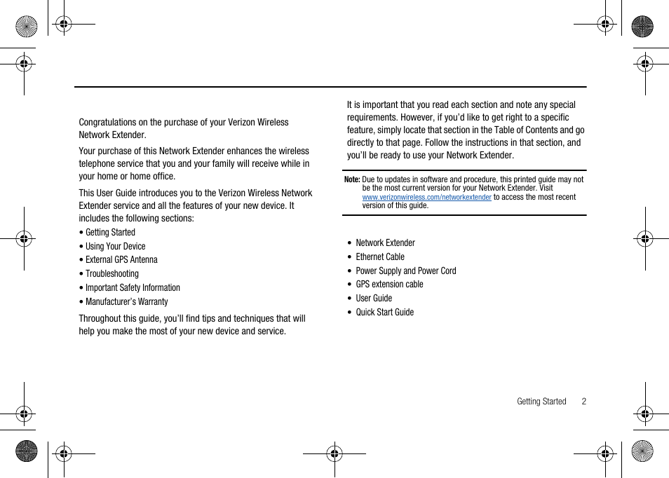 Section 1: getting started, Introduction, What’s in the box | Verizon Network Extender User Manual | Page 4 / 66