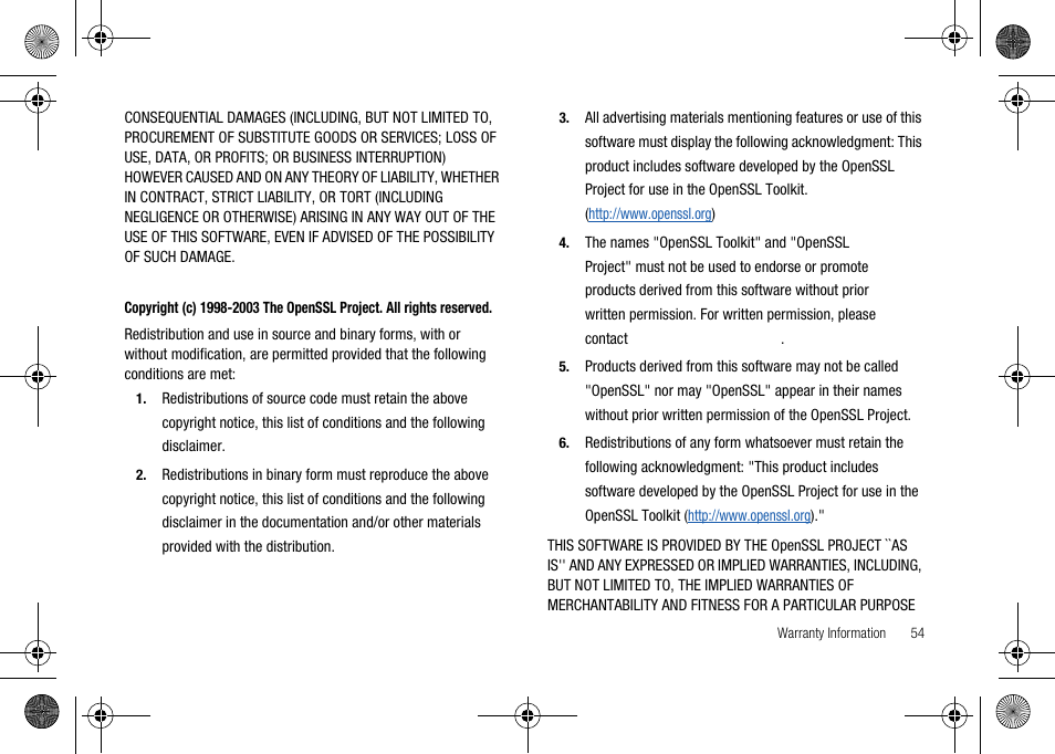 Openssl | Verizon Network Extender User Manual | Page 56 / 66