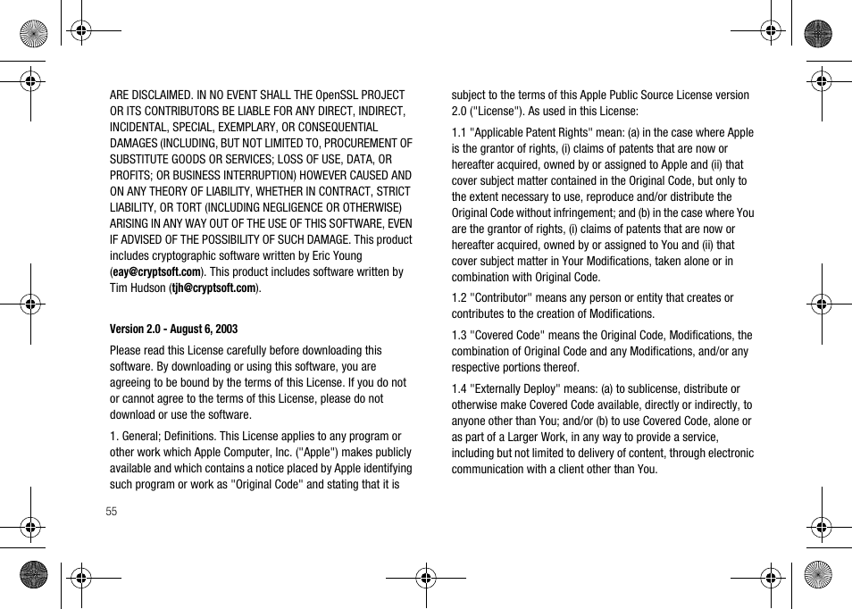 Apple public source license | Verizon Network Extender User Manual | Page 57 / 66
