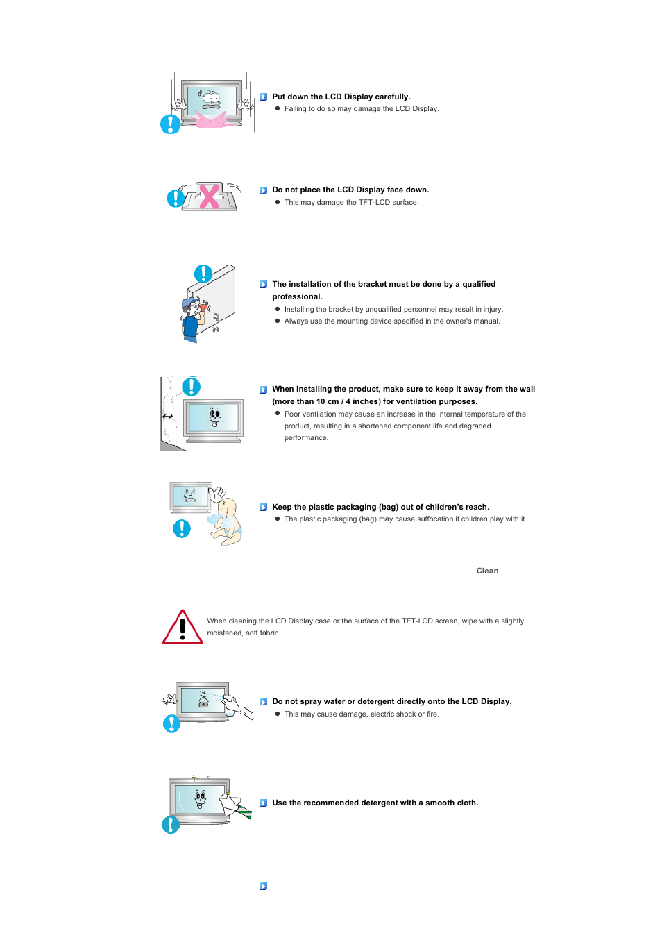 Clean | Samsung 570DXN User Manual | Page 5 / 164