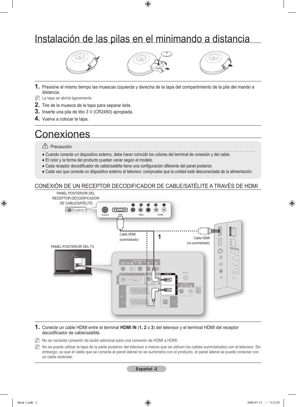 Conexiones | Samsung LE52A900 User Manual | Page 22 / 32